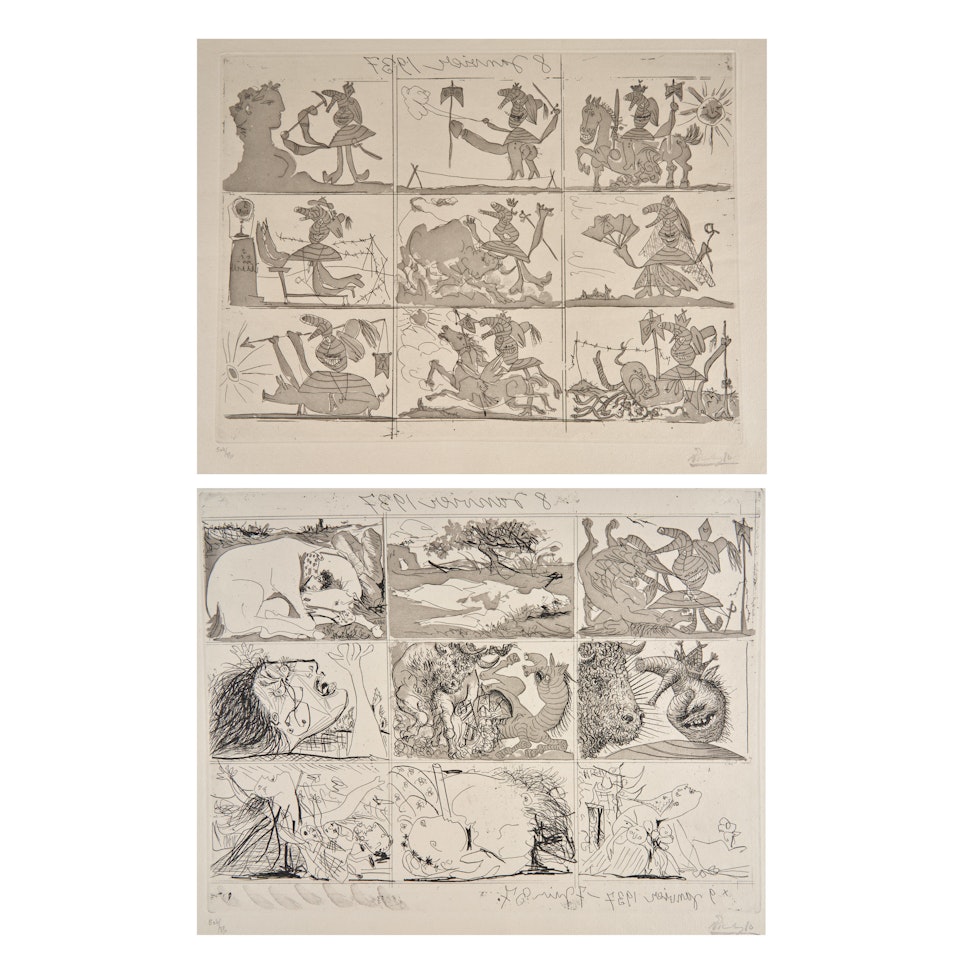 Sueño y Mentira de Franco I and II (2 works) (Bloch 297-298, Baer 615-616, Cramer bk. 28) by Pablo Picasso