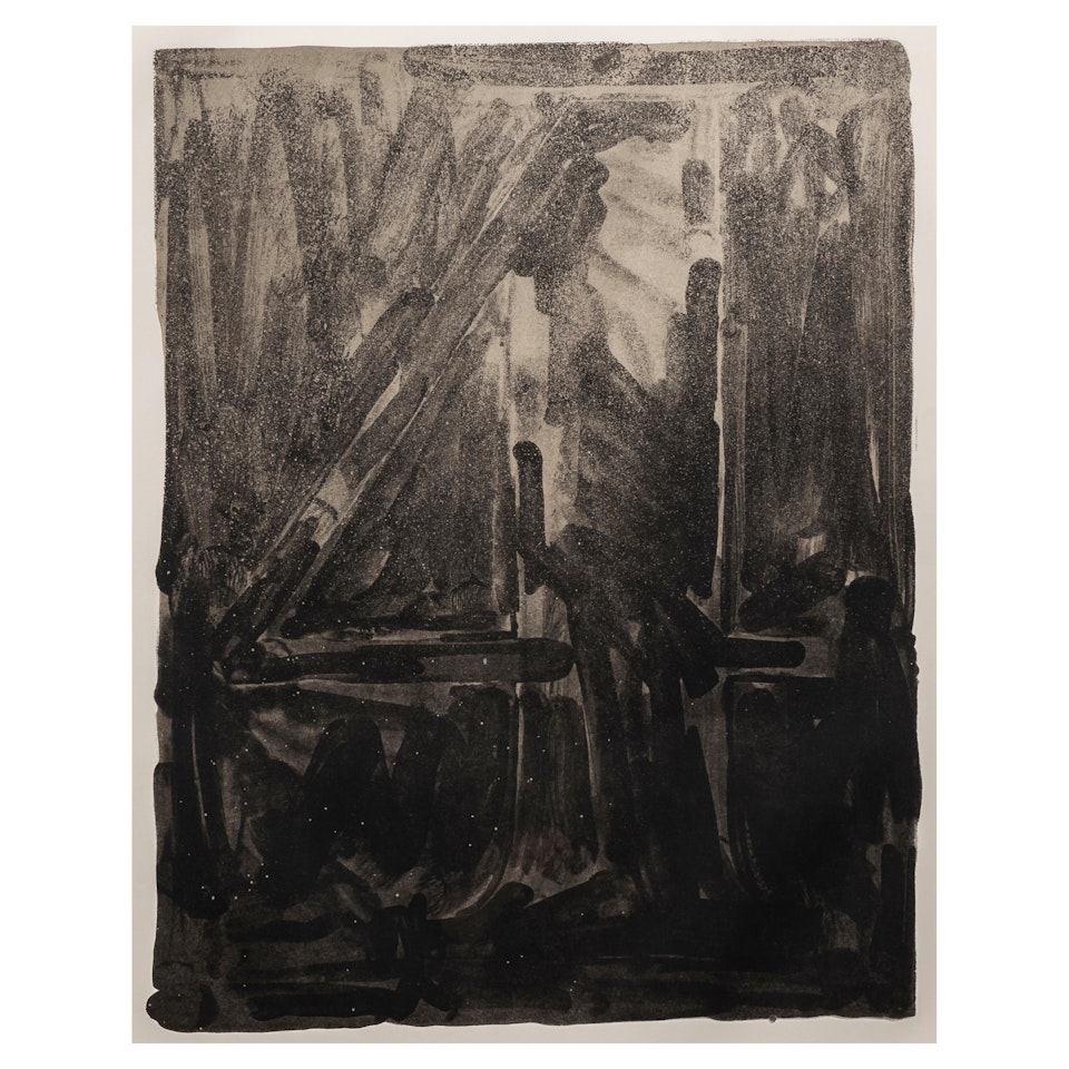 Figure 4, from Black Numeral Series (Gemini 91) by Jasper Johns