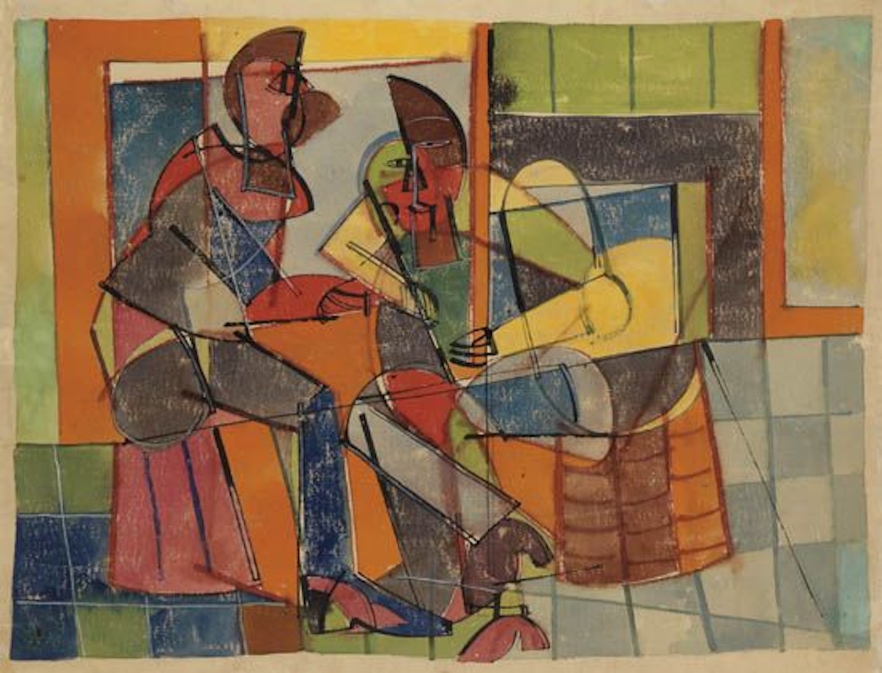 Untitled (Two Figures) by Romare Bearden