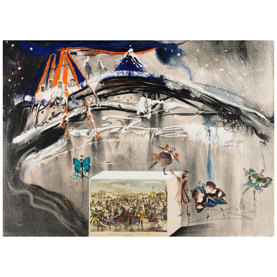 New York Central Park Winter, from Currier & Ives as Interpreted by Salvador Dalí (Field 71-5-A) by Salvador Dali
