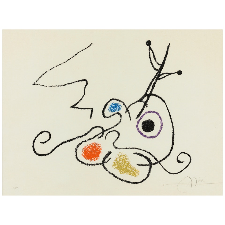 One plate, from Ubu aux Baléares (Mourlot 786) by Joan Miró