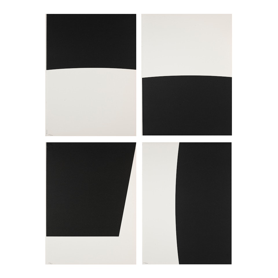 Four plates, from Un Coup de Dés Jamais N"Abolira Le Hasard (4 works) by Ellsworth Kelly