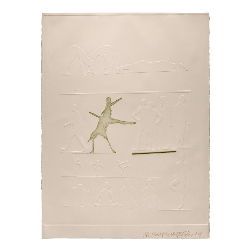 Cunnigham Relief, from Merce Cunningham Portfolio (Schwarz 1975.01) by Robert Rauschenberg