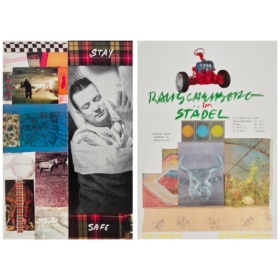 Stay Safe; Städel Museum Exhibition Poster (2 works) by Robert Rauschenberg