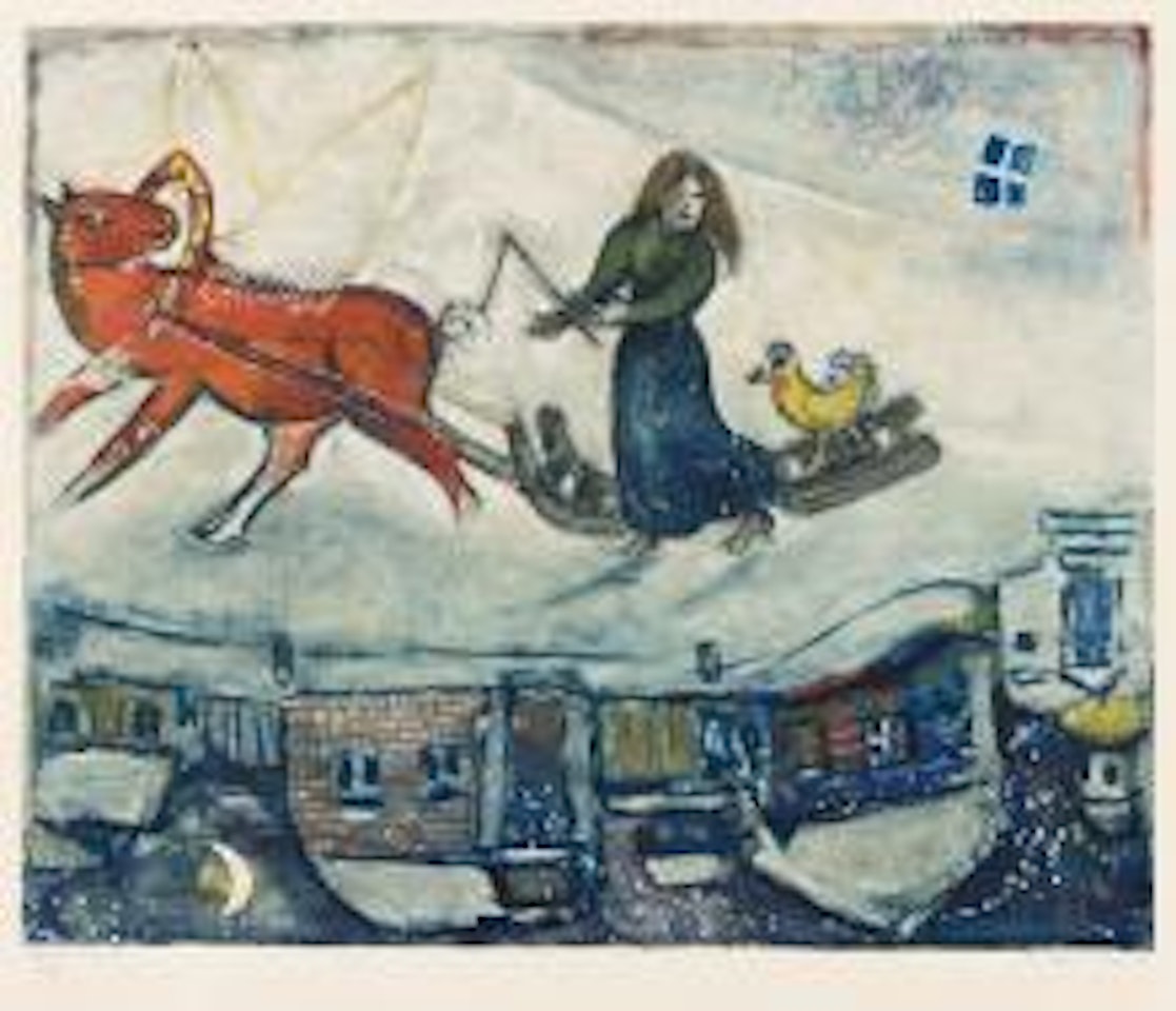 Le Cheval Rouge. by Marc Chagall