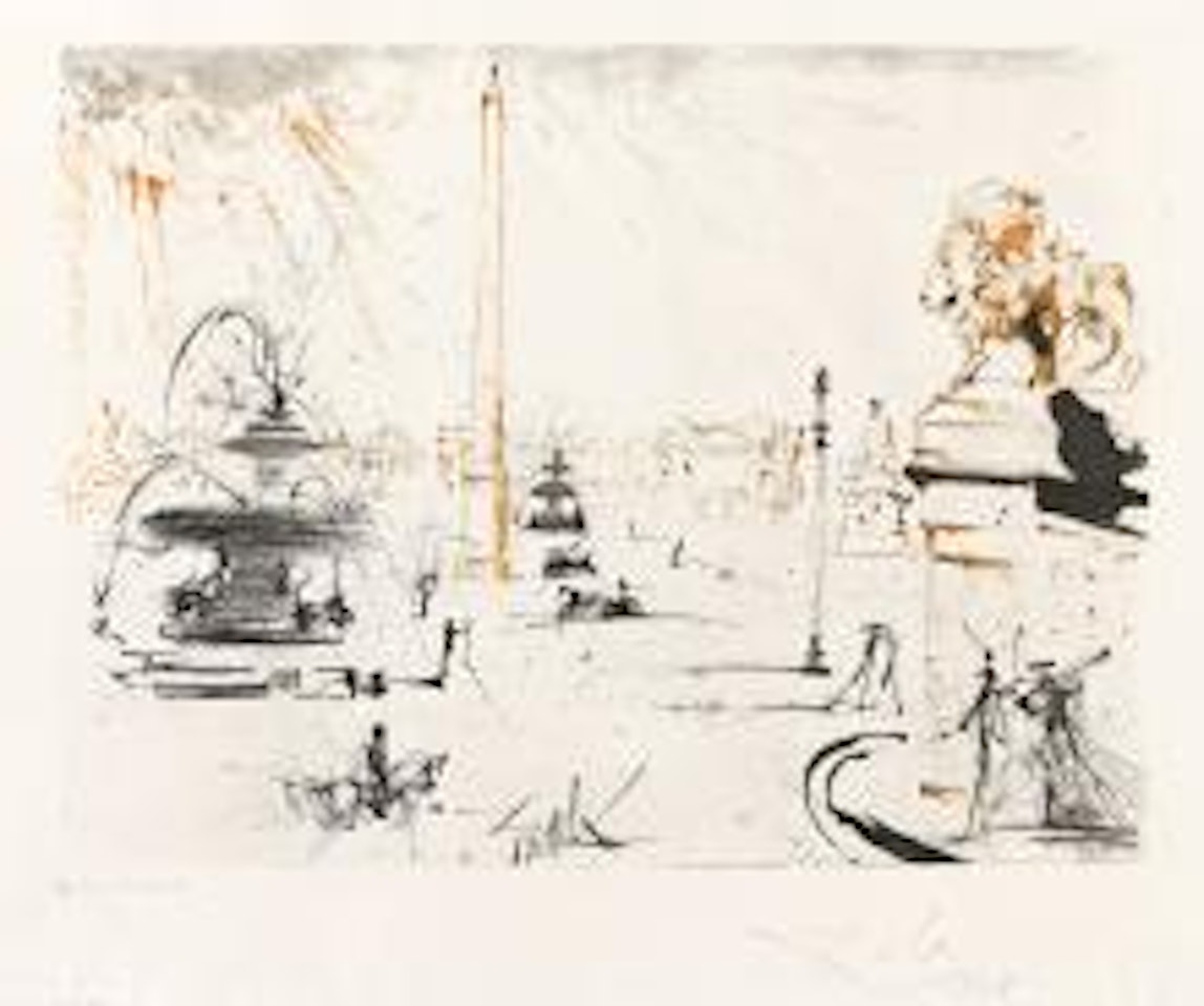 Place de la Concorde. by Salvador Dali
