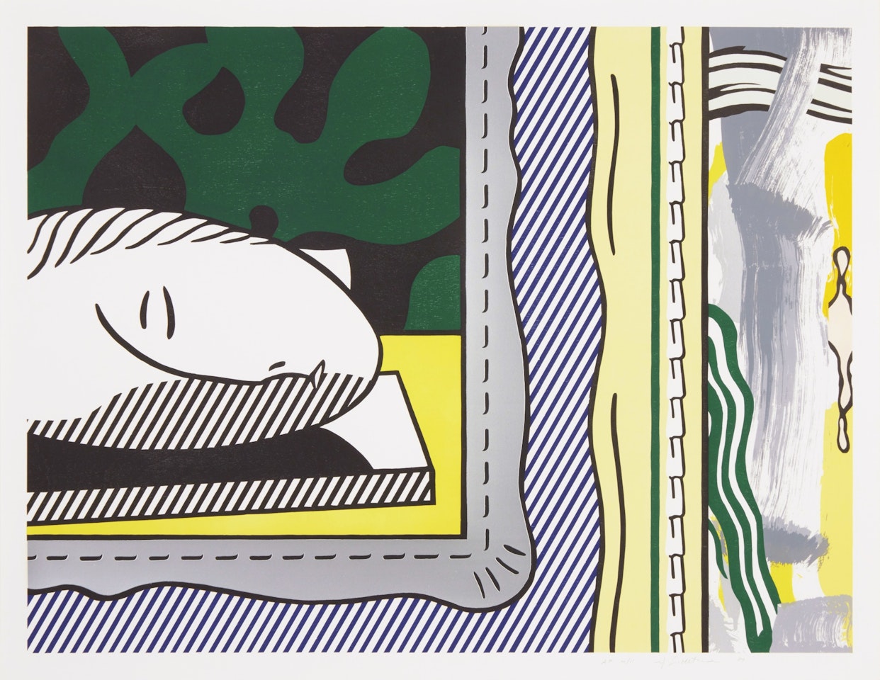 Two Paintings: Sleeping Muse , from the Paintings series by Roy Lichtenstein