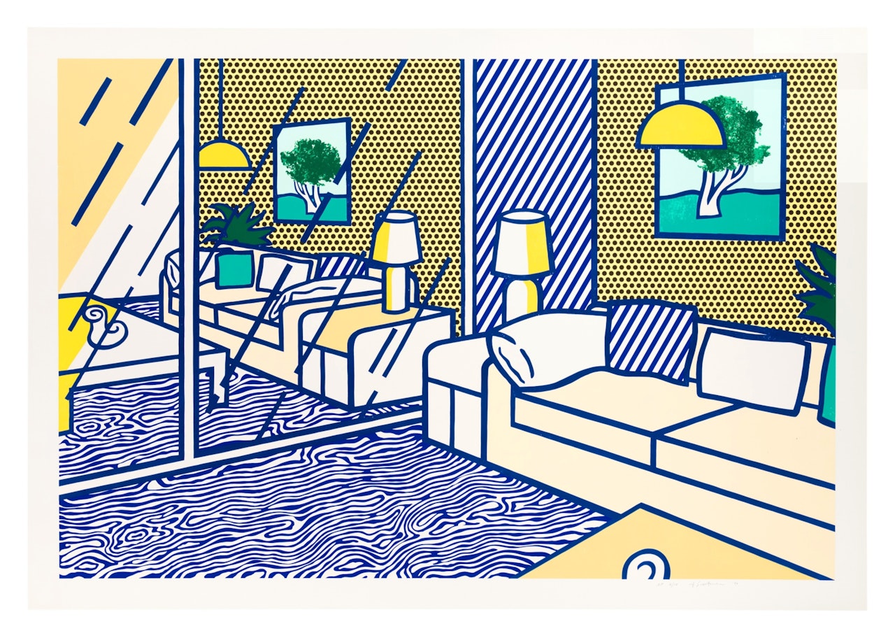 Blue Floor , from the Interior series by Roy Lichtenstein