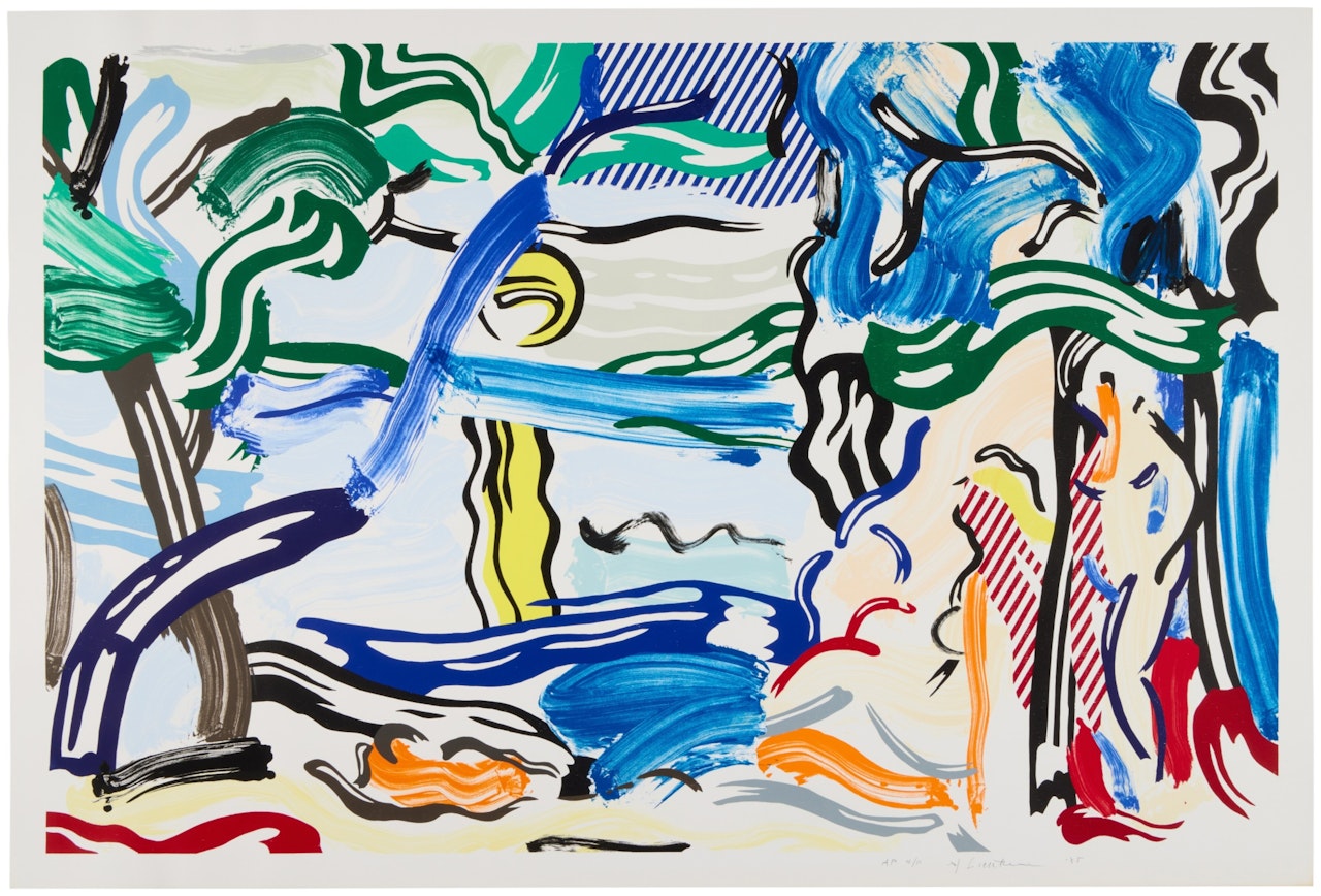 Moonscape , from the Landscapes series by Roy Lichtenstein