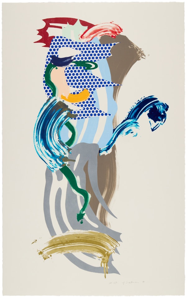 Blue Face , from the Brushstroke Figures series by Roy Lichtenstein