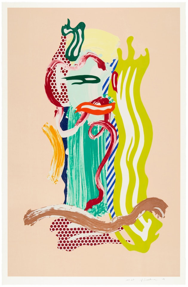 Portrait , from the Brushstroke Figures series by Roy Lichtenstein