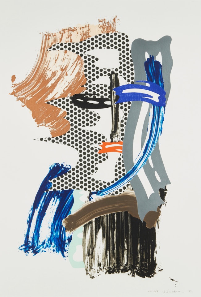 The Mask , from the Brushstroke Figures series by Roy Lichtenstein