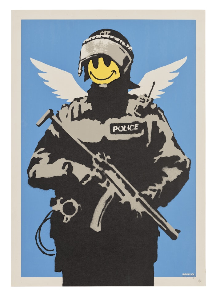 Flying Copper by Banksy