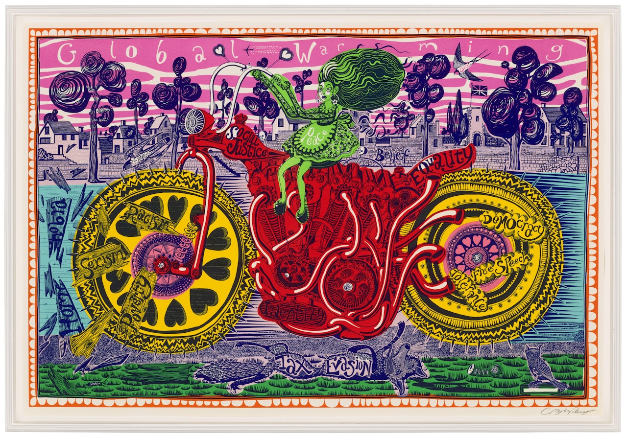 Selfie with Political Causes by Grayson Perry