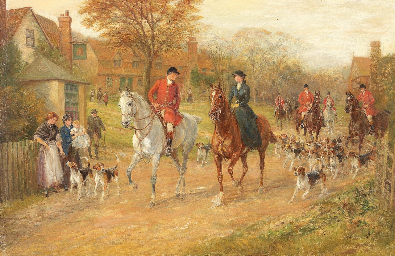 Going to the meet by Heywood Hardy
