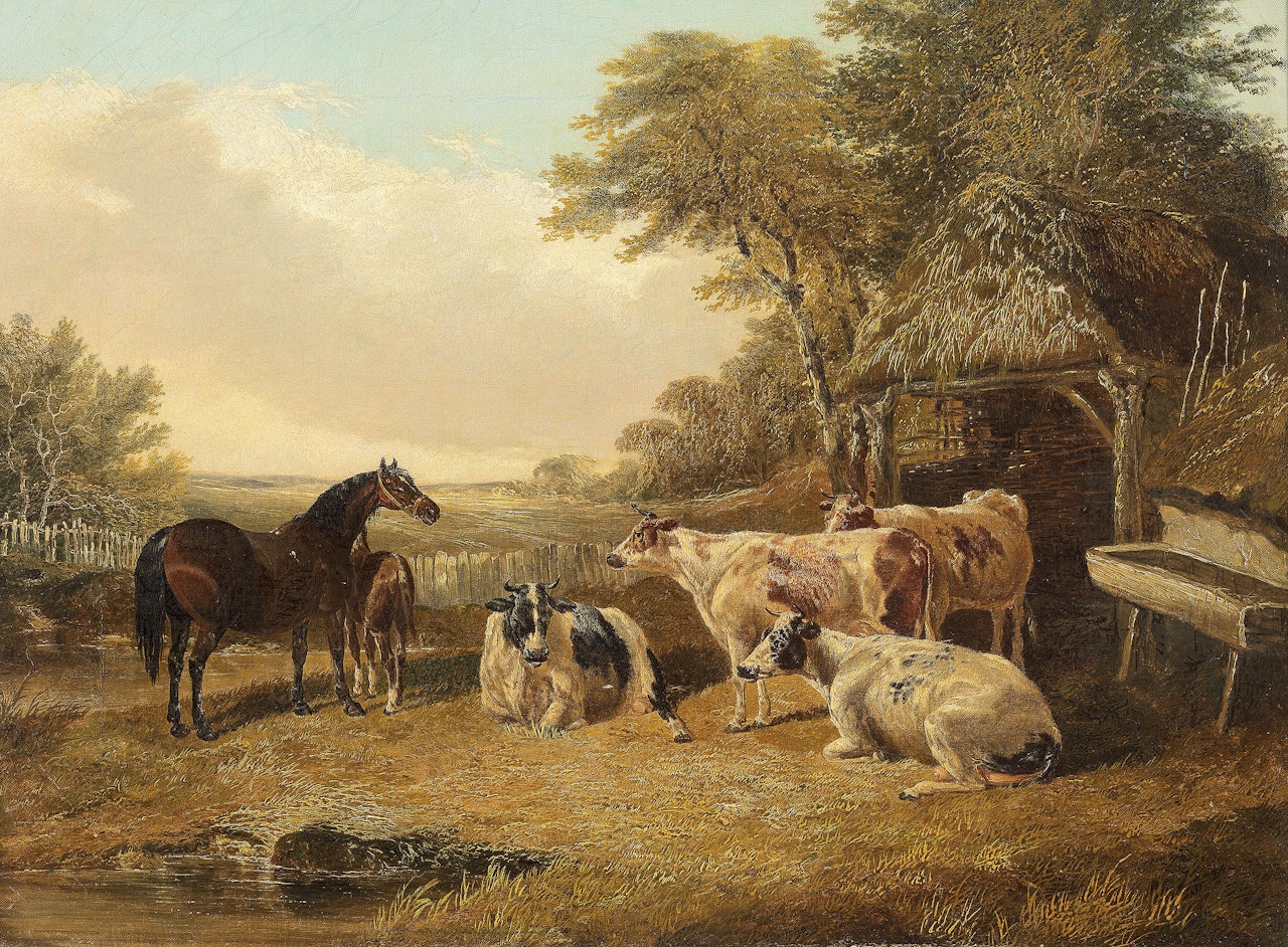 Farmyard scene by John Frederick Herring