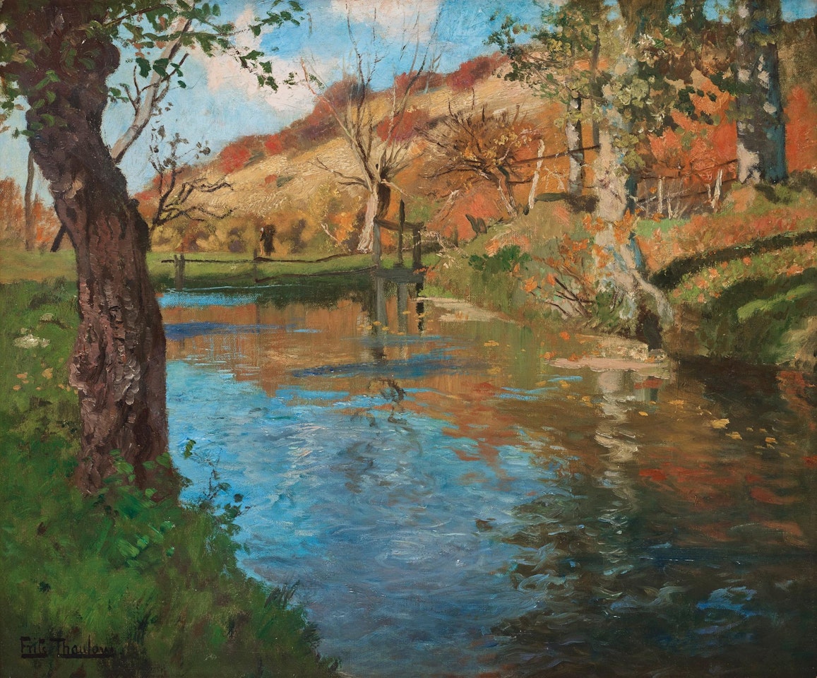 River Landscape by Fritz Thaulow