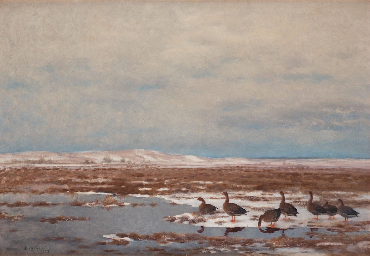 Resting Wild Geese by Bruno Liljefors