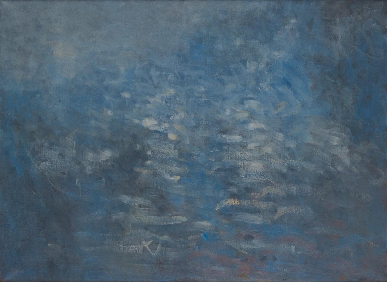 "Romantiskt landskap (blått)" by Ola Billgren