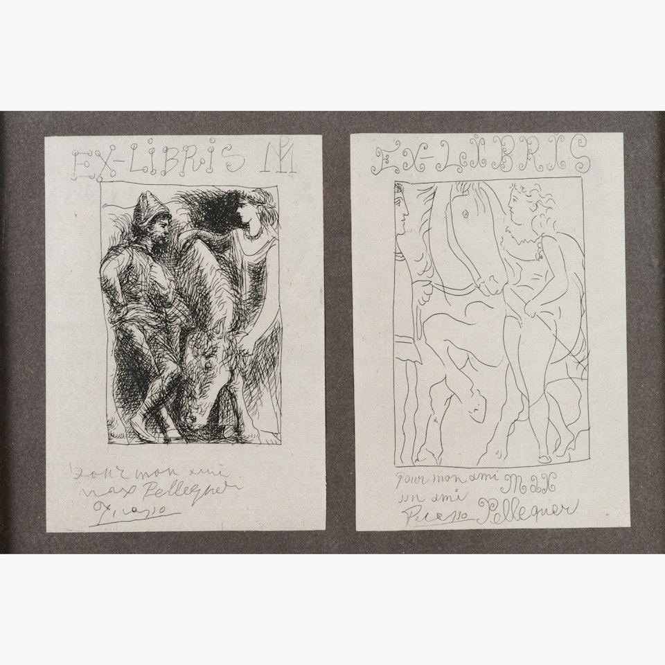 Ex-libris for Max Pellequer by Pablo Picasso