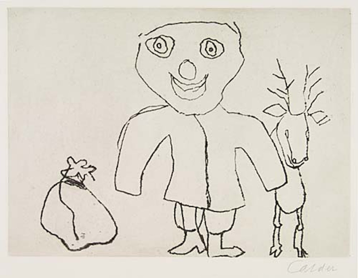 Santa, Reindeer and Sack by Alexander Calder