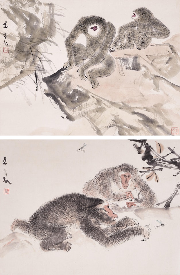Gibbons at Play by Chen Wen Hsi