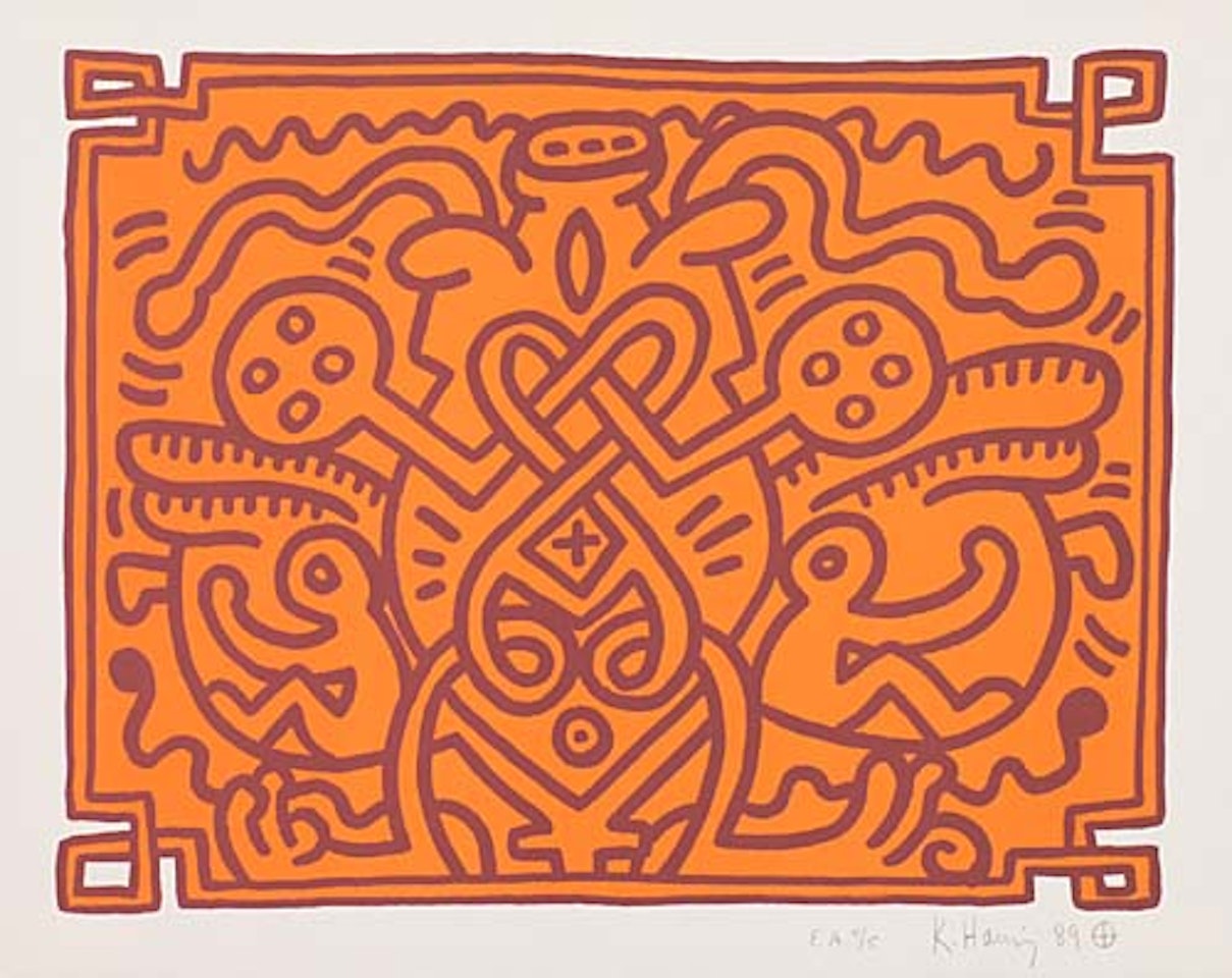 Chocolate Buddha 4 by Keith Haring
