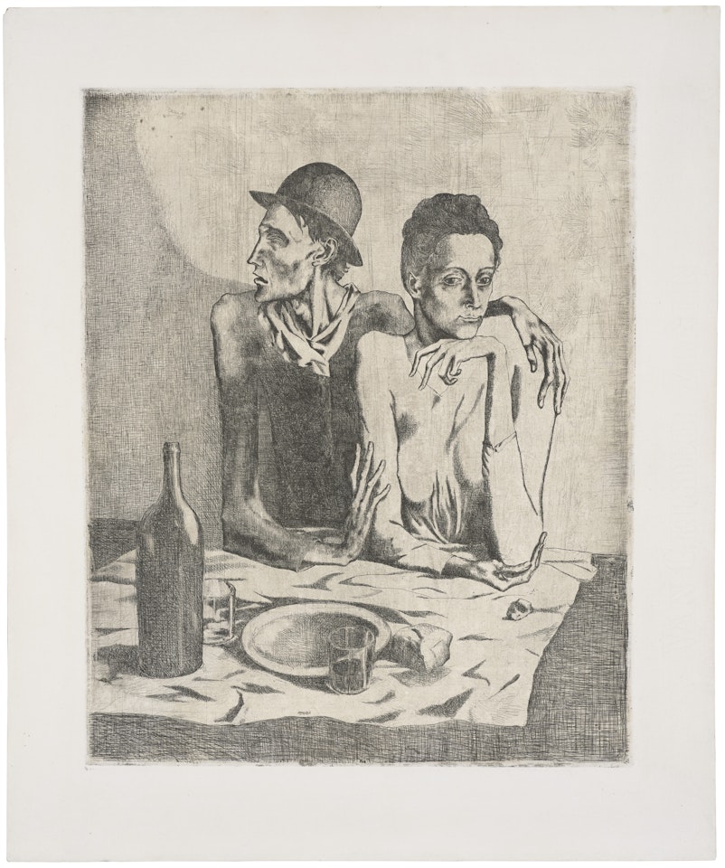 Le repas frugal, from: La Suite des Saltimbanques by Pablo Picasso