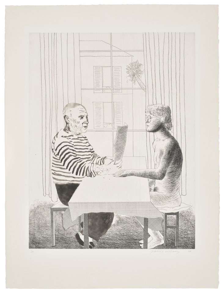 Artist and Model by David Hockney