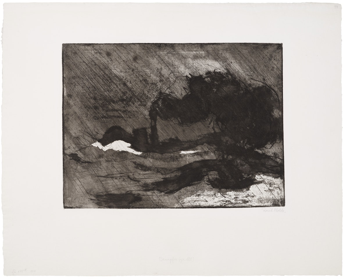 Dampfer (groß, dunkel) by Emil Nolde