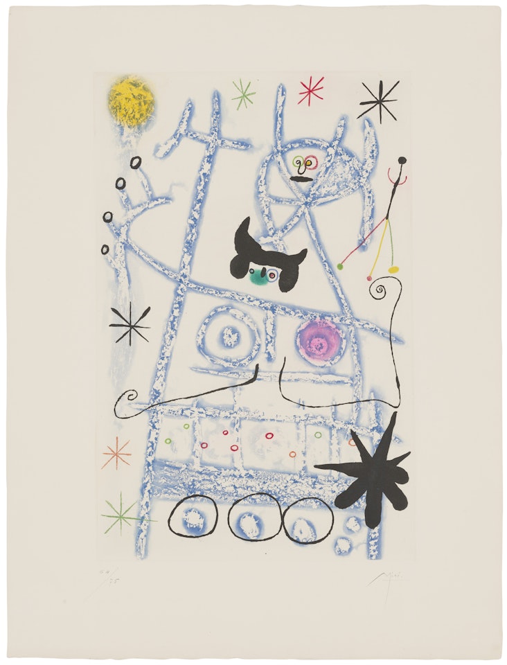 Les Forestiers (bleu) by Joan Miró