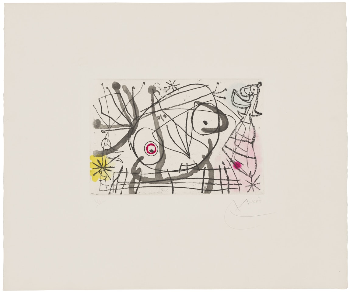 Fissures: one plate by Joan Miró