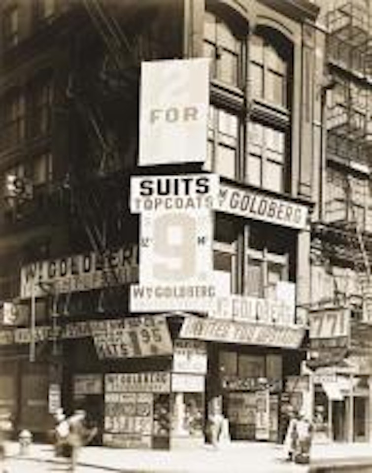 William Goldberg Clothing Store, 771 Broadway at East 9th Street. May 7th, 1937 by Berenice Abbott