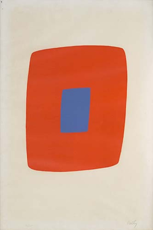 Orange with Blue by Ellsworth Kelly