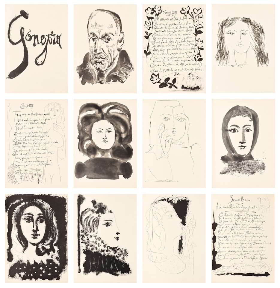 Vingt poèmes de Góngora (Twenty Poems by Góngora) (Bl. 476-516, Ba. 738-780, C. Bks. 51) by Pablo Picasso