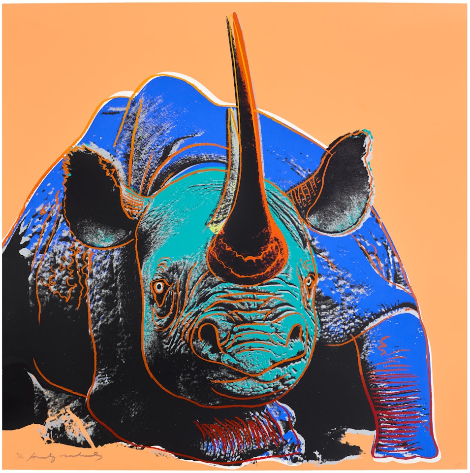 Black Rhinoceros, from Endangered Species (F. & S. 301) by Andy Warhol