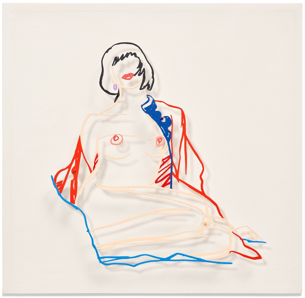 Monica Sitting, Undressing (W.P.I. E26) by Tom Wesselmann