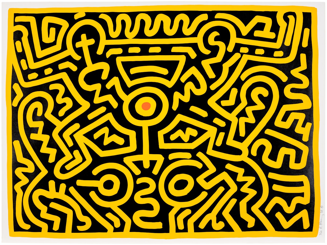 Growing: one print (L. p. 91) by Keith Haring