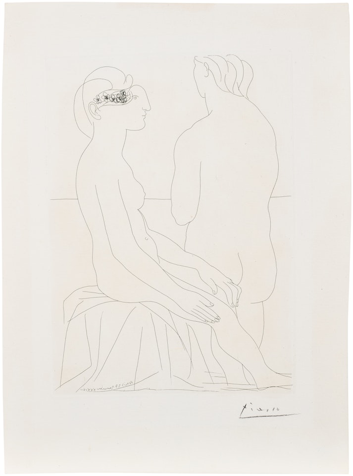 Femmes au bain (Bathing Women), plate 78 from La Suite Vollard (Bl. 206, Ba. 404) by Pablo Picasso