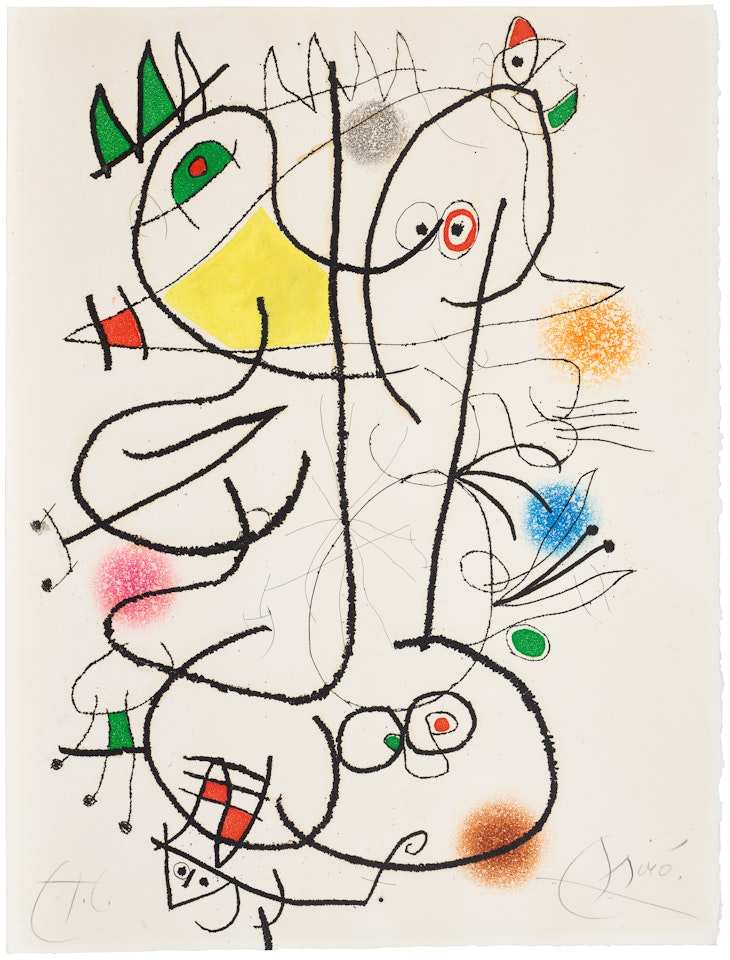 Le miroir de l"homme par les bêtes (The Mirror of Man through Beasts): one print (D. 567, see C. Bks. 159) by Joan Miró
