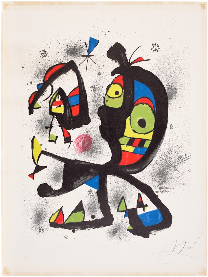 Poster for the exhibition "Joan Miró. Obra gráfica", Fundació Joan Miró, Barcelona (M. 1210) by Joan Miró