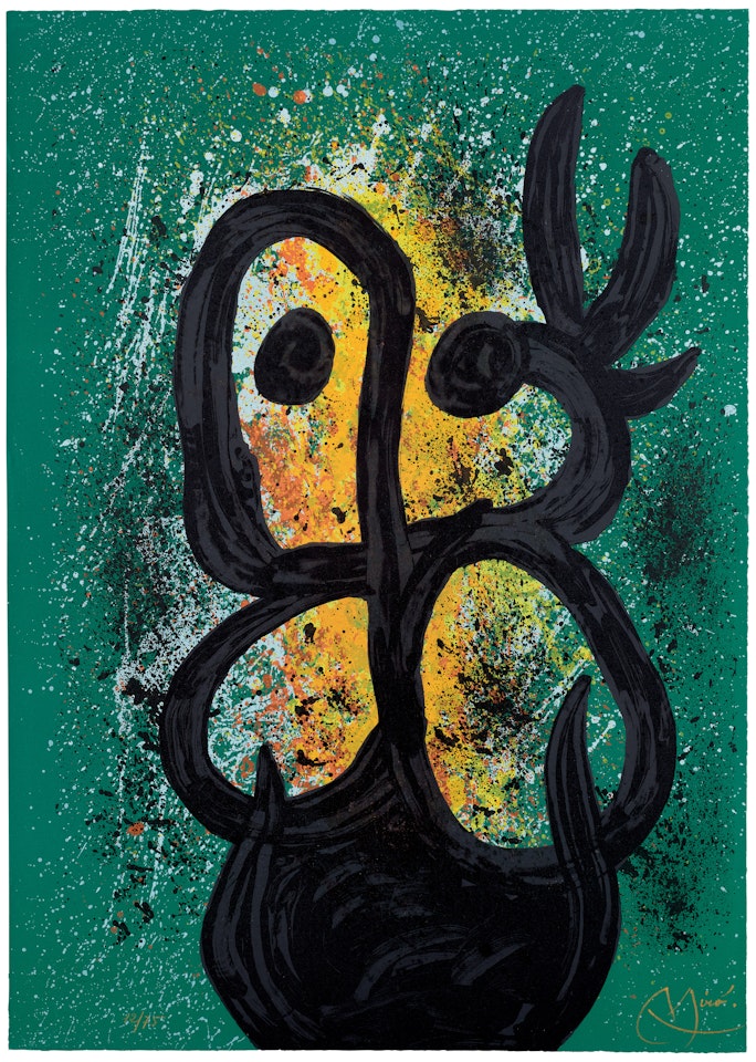Femme avec une colombe (Woman with a Dove) (M. 597) by Joan Miró