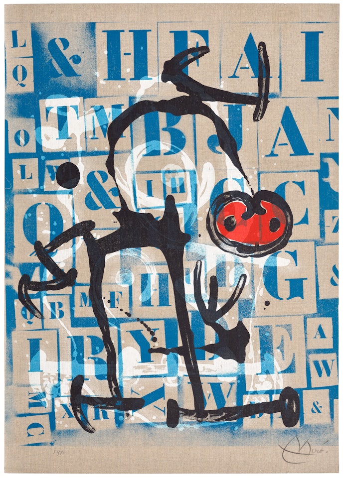 Le lettré - rouge (The Literate - Red) (M. 616) by Joan Miró