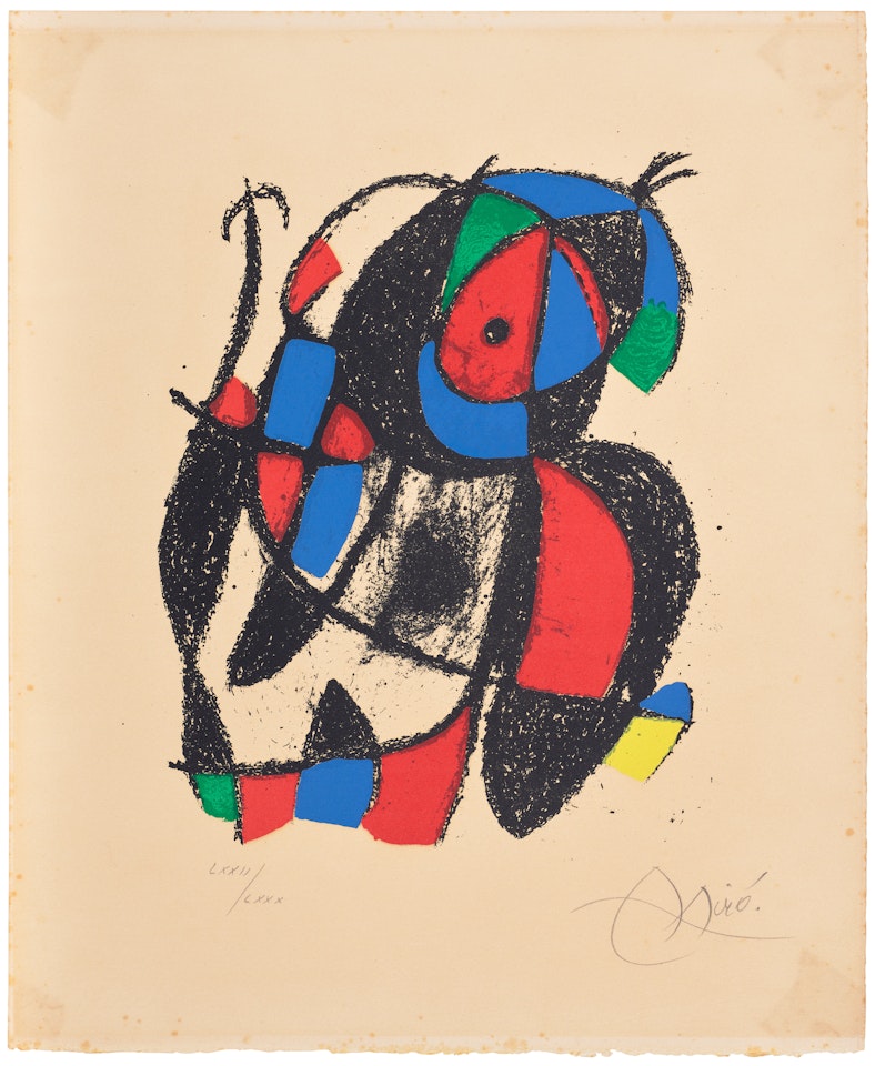 Joan Miró Lithographs II: one print (M. 1049, see C. Bks. 198) by Joan Miró