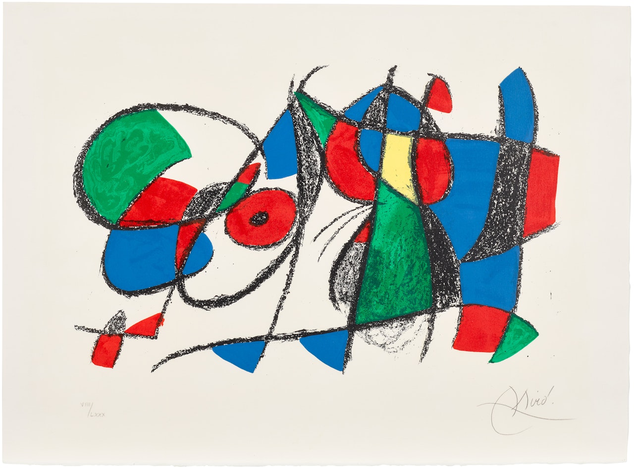 Joan Miró Lithographs II: one print (M. 1044, see C. Bks. 198) by Joan Miró
