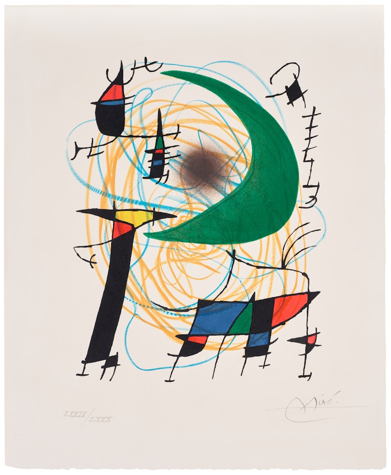 Joan Miró Lithographs I: one print (M. 861, see C. Bks. 160) by Joan Miró