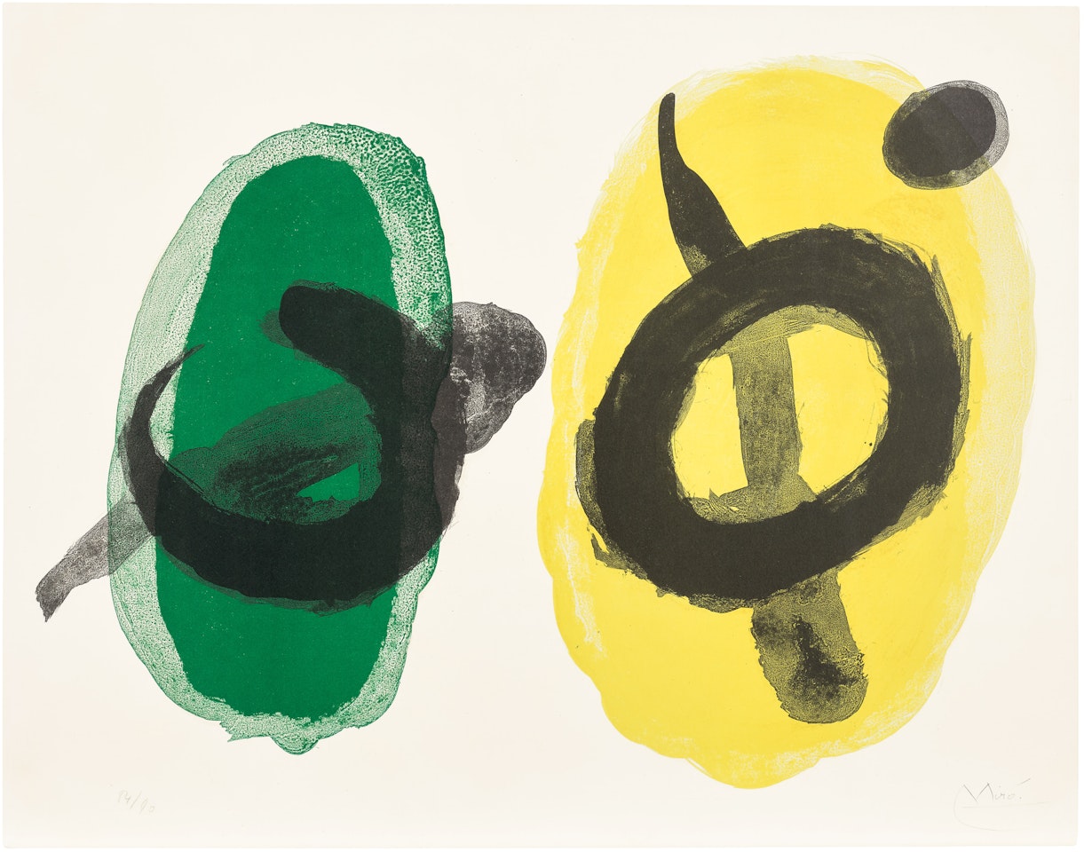 Jaune et vert (Yellow and Green) (M. 304) by Joan Miró