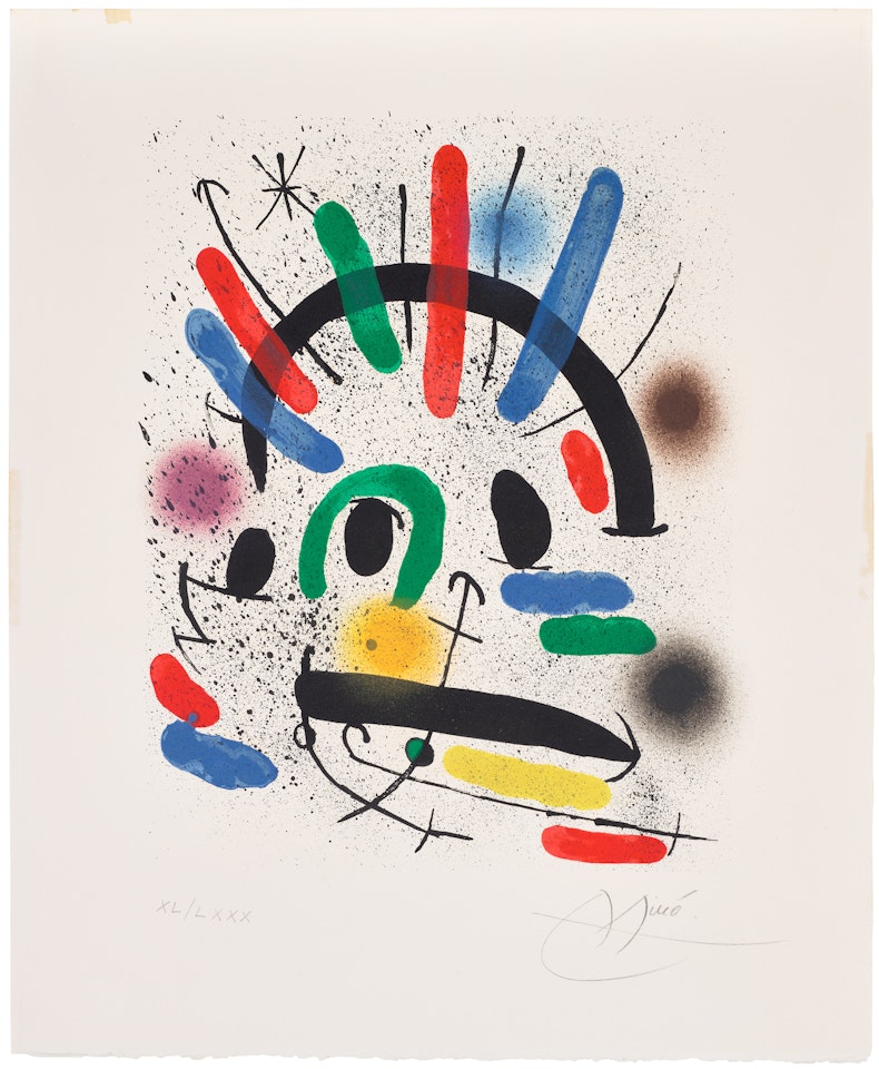 Joan Miró Lithographs I: one print (M. 858, see C. Bks. 160) by Joan Miró