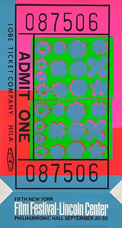 Lincoln Center Ticket by Andy Warhol