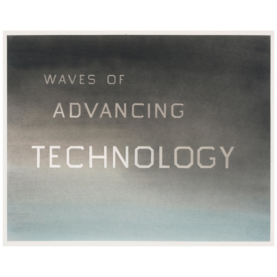 Waves of Advancing Technology by Ed Ruscha